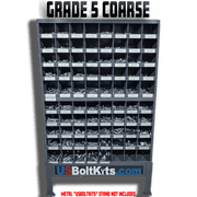 8000 Piece Grade 5 Coarse Thread Bolt Assortment Bin Kit with Two 2 40 Hole Bins