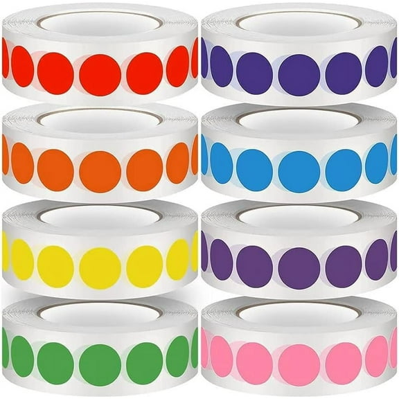 8000 Pieces Color Coded Labels Color Coded Stickers for File Sorting Marking Key Points 1000pcs/