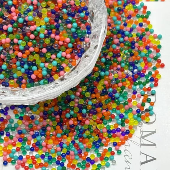 8000 Water Gel Beads for Vases, Rainbow Mix Water Beads for Vase Filler, Candles, Wedding Centerpiece Floral Decorations Multicolor 7-8mm
