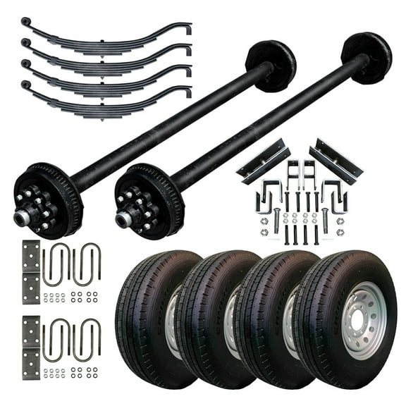 8000 lb TK Hybrid Tandem Axle TK Trailer Kit - 16K Capacity (Original Series) 9/16" Studs, 75" Hubface 58" Spring Center