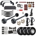 thumbnail image 1 of 8000 lb TK Tandem Axle Gooseneck Trailer Parts Kit - 16K Capacity Heavy Duty (Complete Original Series) 9/16" Studs, 75" Hubface 56" Spring Center, 1 of 6