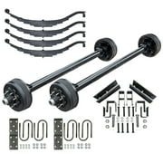 8000 lb TK Tandem Axle Kit with Suspension - 16K Capacity 9/16 Studs, 75 Hubface 56 Spring Center