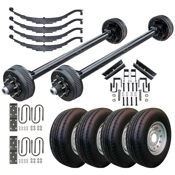 8000 lb Tandem Axle TK Trailer Kit - 16K Capacity (Original Series) 9/16" Studs, 95" Hubface 78" Spring Center