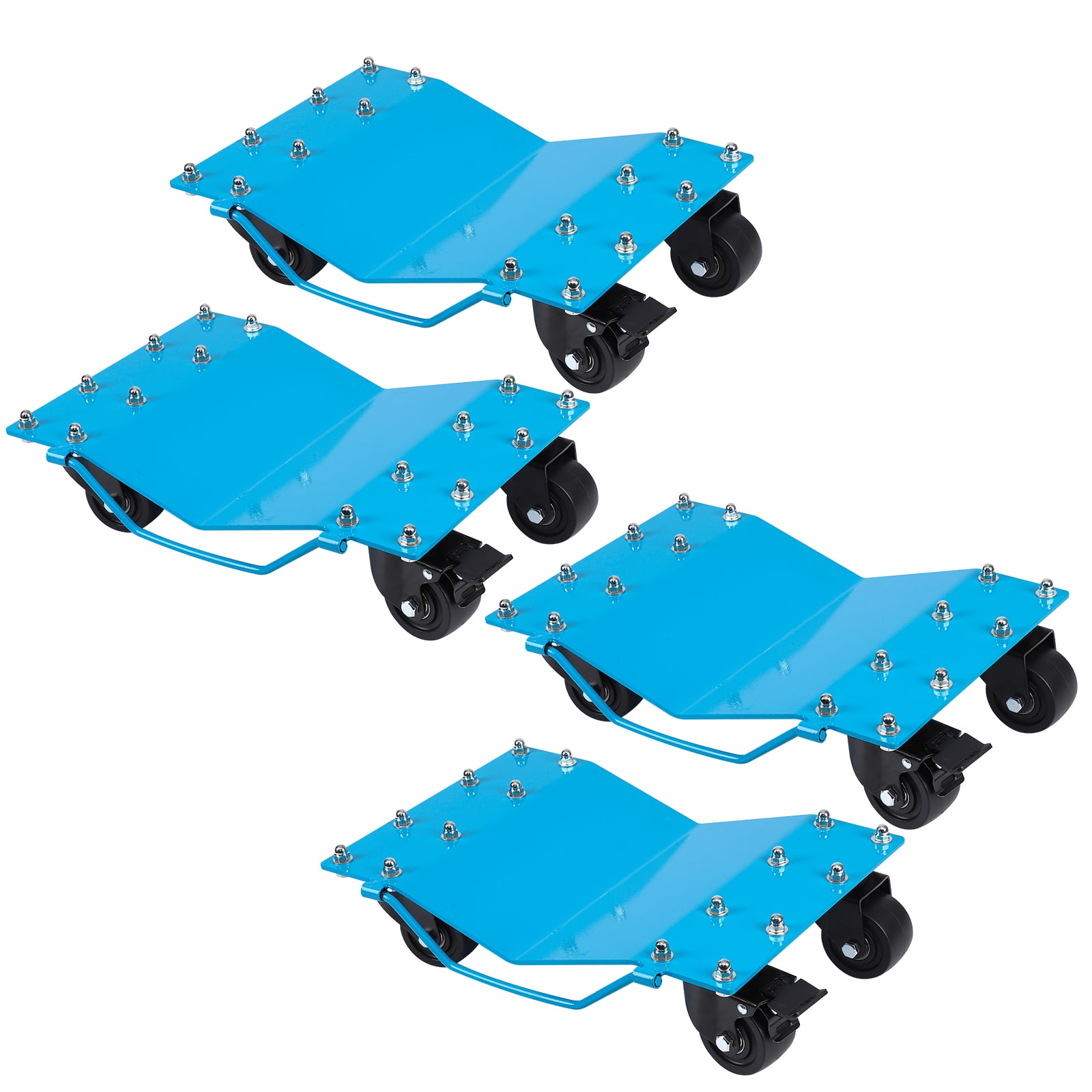 [8000 lbs] Tire Wheel Dolly Car Set of 4, Heavy Duty Manganese Steel ...