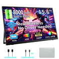 thumbnail image 1 of KEEPTIME 8000 mAh Wireless Portable Monitor, 15.6" 1080P IPS Laptop Screen, Second Computer Gaming Display with Speakers, Travel Monitor for Windows/Mac/Android/iOS/Gaming Console, 1 of 10