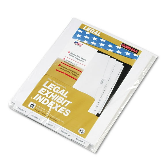 80000 Series Bottom Tab Legal Index Dividers, Label "Exhibit A" - "Exhibit Z"