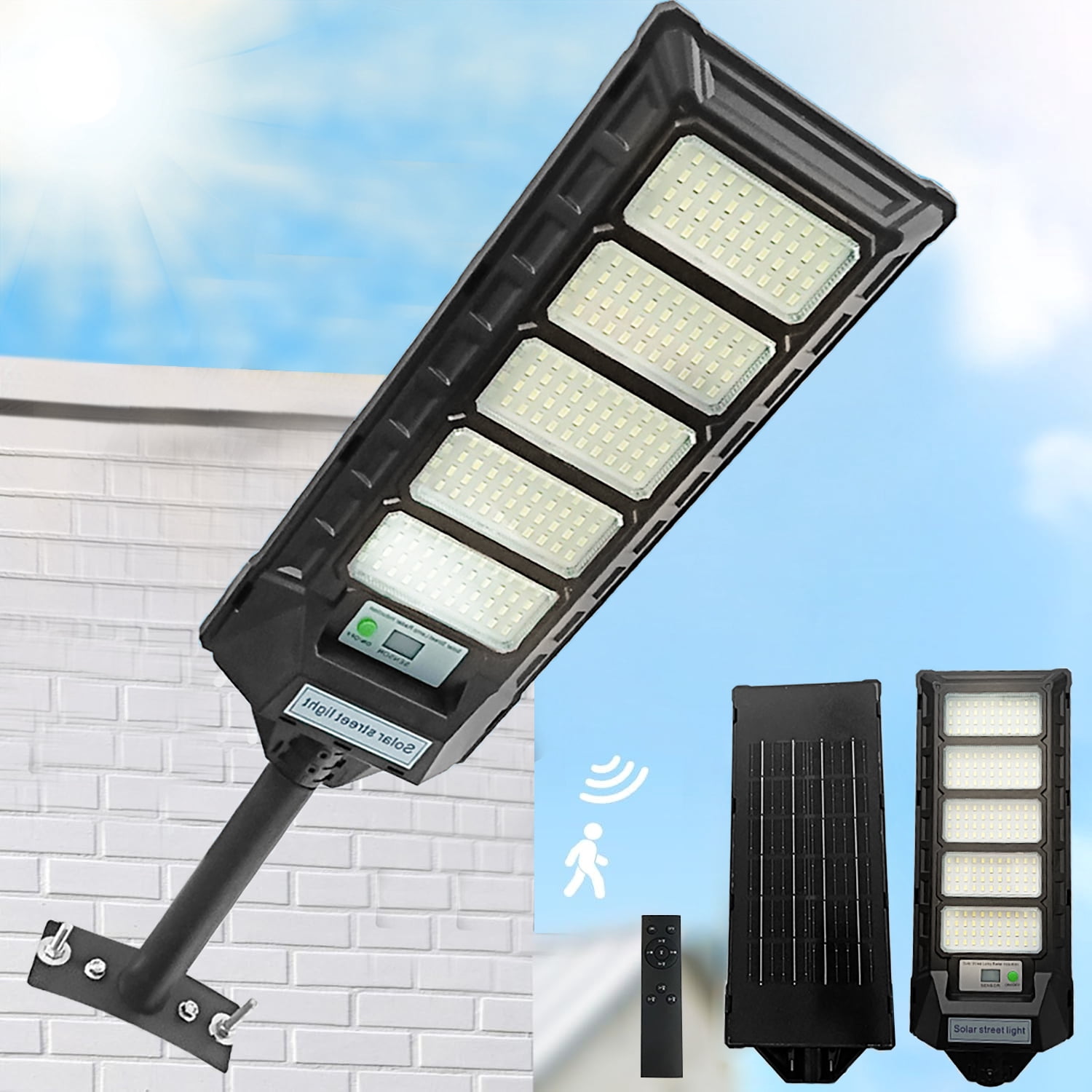 80000LM Solar Street Lights, Outdoor Solar Street Lights Dusk to Dawn, Motion Sensor Solar Flood Lights, Waterproof Outdoor Solar Lights for Patio Garage Courtyard