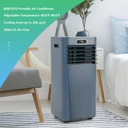 8000BTU 3-in-1 Air Cooler, Portable Air Conditioner w/Remote Control， Drying, Window Kit， Multifunctional AC Cooling Humidifier Fan Unit,  Dark Blue