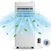 8000 BTU Portable Air Conditioner for Rooms Up to 350 Sq.Ft, 6-in-1 Portable AC Unit with Cooling, Dehumidifier & Fan, Quiet Sleep Mode, Remote Control, 24H Timer for Bedroom, Apartment & Office