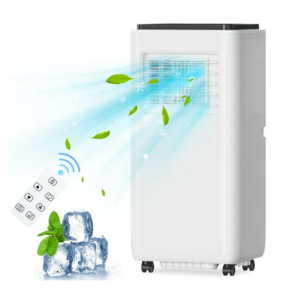 8000Btu Portable Air Conditioner with Remote Control,Quiet AC Unit with Cool,Dehumidifier & Fan Mode Room Cooling Up to 350 sq ft,24 Hour Timer,Window Installation Kit for Home