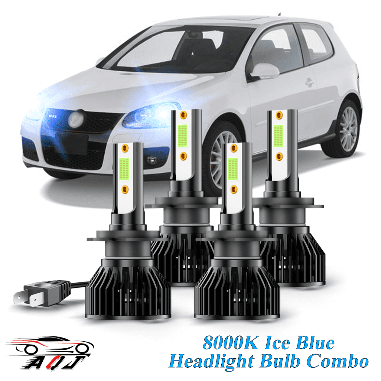 558 Led Bulb 8000K Ice Blue LED Bulb for Volkswagen GTI 2006 2007 2008 2009 High+Low ...