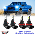 thumbnail image 1 of 8000K Ice Blue LED Headlight Bulbs Combo Kit For Chevrolet Colorado 2015-2024, 1 of 10