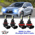 thumbnail image 1 of 8000K Ice Blue LED Headlight Bulbs Combo Kit For Honda Odyssey 2011-2024, 1 of 10