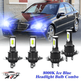thumbnail image 1 of 8000K Ice Blue LED Headlight Bulbs Combo Kit For Mercedes-Benz C230 2002-2007, 1 of 8