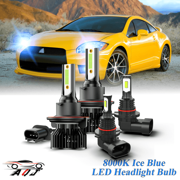 8000K Ice Blue LED Headlight Bulbs   Foglights Combo Kit For Misubishi Eclipse 2007-2012