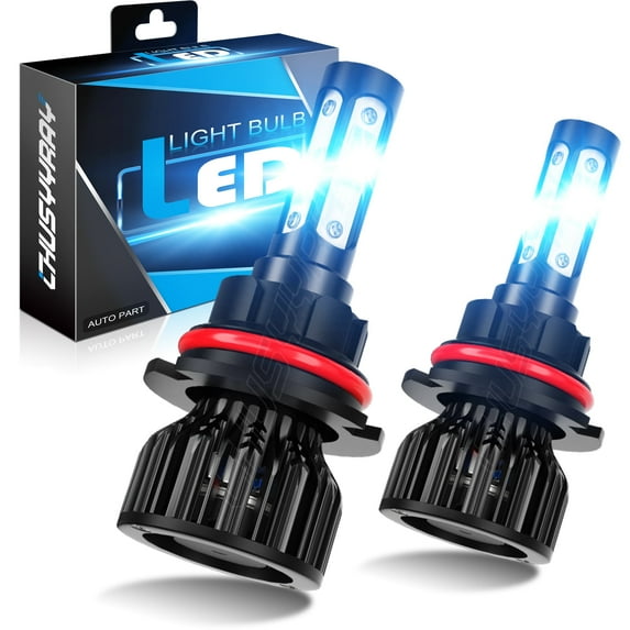 8000K Ice Blue LED Headlight Kit 9007 HB5 Hi/Low Beam For Hummer H2 2003-2009, Set of 2