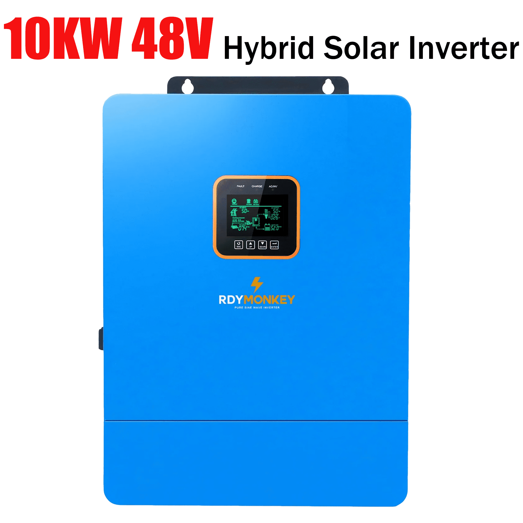 ZLPOWER 10KW 48V Hybrid Solar Inverter, Dual MPPT 200A Charger, 120V ...