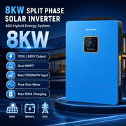 ZLPOWER 8000W 48V Pure Sine Wave Power Inverter, PVT High-Frequency Solar Inverter for Off-Grid Home/RV/Commercial Use, IP20 Waterproof, Overload Protection