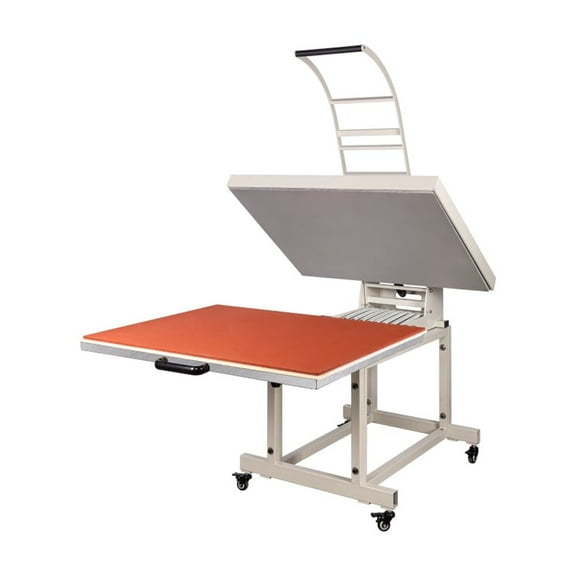 8000W Large Format Manual Heat Press Machine With Stand, 220V, No Plug, 32" x 40" Heat Plate, White