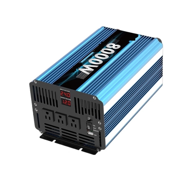8000W Peak Power Inverter 3000W Pure Sine Wave DC 12V 24V To AC 120 LCD Display ,Multiple Protections