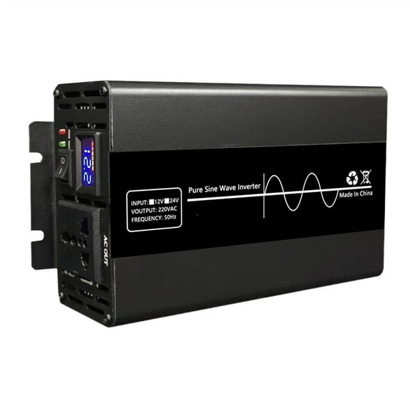 8000W Pure Sine Wave Inverter 110-220 12v/24v 5000W Portable Power Bank Converter Solar Inverter Solar Car Converter - Safe & Quiet