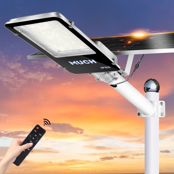 10000W Solar Street Light, Commercial Solar Street Lights, Outdoor, Dusk to Dawn, IP65 Waterproof Solar Lights with Motion Sensor and Remote Control, Solar Parking Lot Lights for Yard, Country, Road