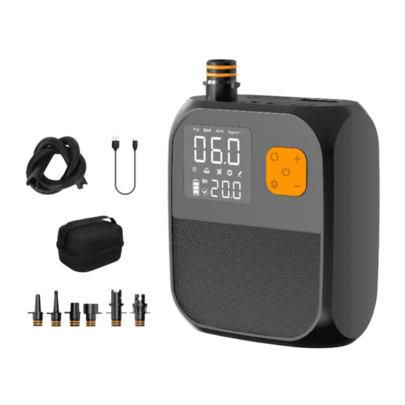8000mAh Wireless Electric Air Pump LED Lighting Air Compressor Sup Inflatable Pump for Car Surfing Paddle Board Boat