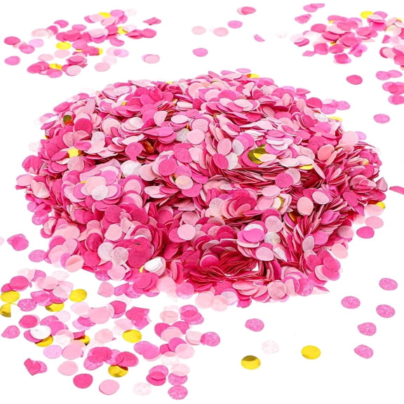 8000pcs Tissue Confetti Dots Table, Pink Party Confetti for Birthday Graduation Wedding Toss Groovy Fall Autumn Party