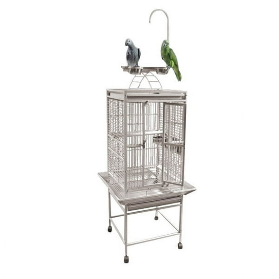 18 x 18 Play Top Bird Cage Platinum, by A&E Cage Company