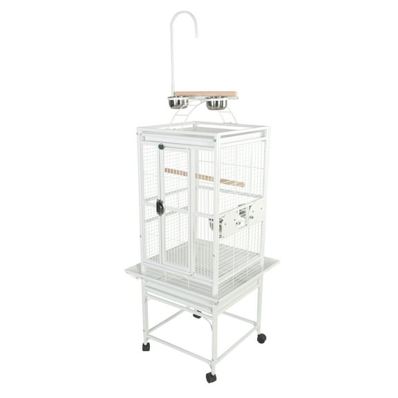 18 x 18 Play Top Bird Cage White, by A&E Cage Company
