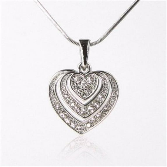 80027 Necklace - Eden Merry - Triple Heart, 18 in.