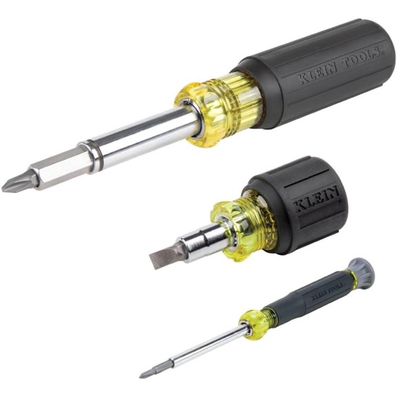 80045 Screwdriver and Nut Driver Tool Kit, Includes Magnetic 11 in 1, Multi-Bit Stubby and Electronics Screwdrivers, 3-Piece