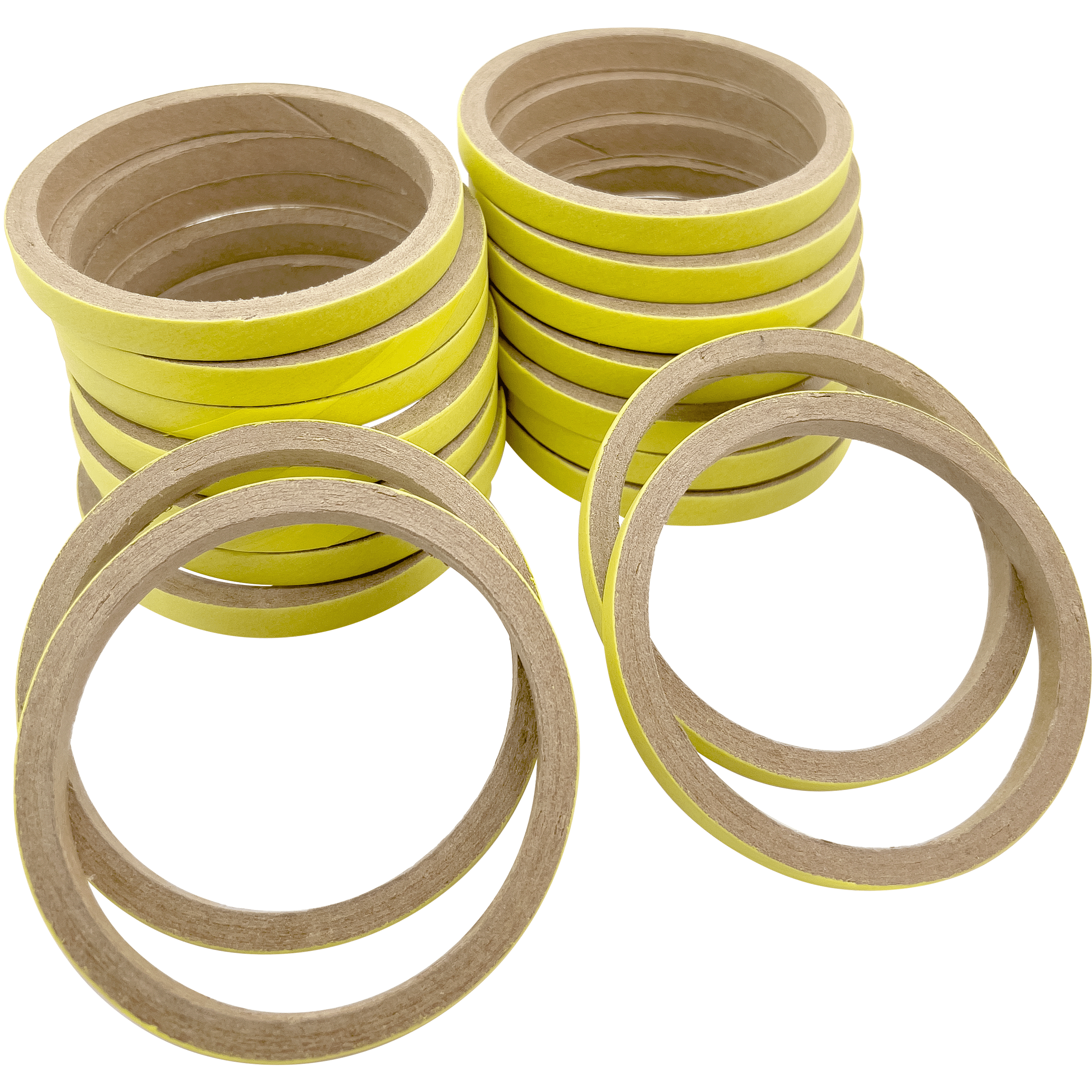 8005 Pk18 3.5 Inch Skinny Yellow Bird Donut M&M Bird Toys - Bird Safe Colorful Cardboard&nbsp;