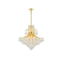 8005 Toureg Collection Chandelier D:31in H:35in Lt:15 Gold Finish (Royal Cut Crystals)