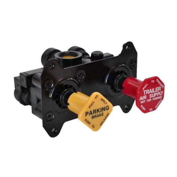 Mass Parts Brake Hand Dash Valve Control Module MV-3 Ports 1/4in, 1 Pack, 6 x 6 x 6 Inches