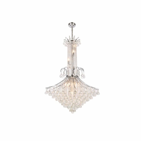 8006 Toureg Collection Chandelier D:35in H:48in Lt:16 Chrome Finish (Royal Cut Crystals)