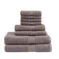 thumbnail image 1 of 800GSM Cotton 8-Piece Premium Antimicrobial Towel Set, Silvadur Antimicrobial Treatment Hand Towels, Soft Absorbent Bath Towels, OEKO-TEX Green Certification Wash Towels, Bathroom Gym Hotel Spa, Brown, 1 of 9