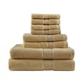 thumbnail image 1 of 800GSM Cotton 8-Piece Premium Antimicrobial Towel Set, Silvadur Antimicrobial Treatment Hand Towels, Soft Absorbent Bath Towels, OEKO-TEX Green Certification Wash Towels, Bathroom Gym Hotel Spa, Beige, 1 of 9