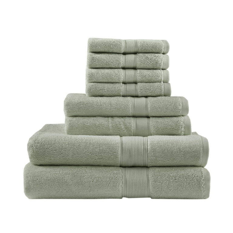 Cotton Towels Antimicrobial Bath Towels 800GSM Cotton 8-Piece