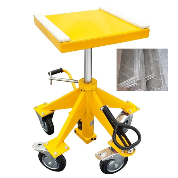 800KG Lifting Marble Handling Processing Rotary Platform Vehicle Manual Hydraulic