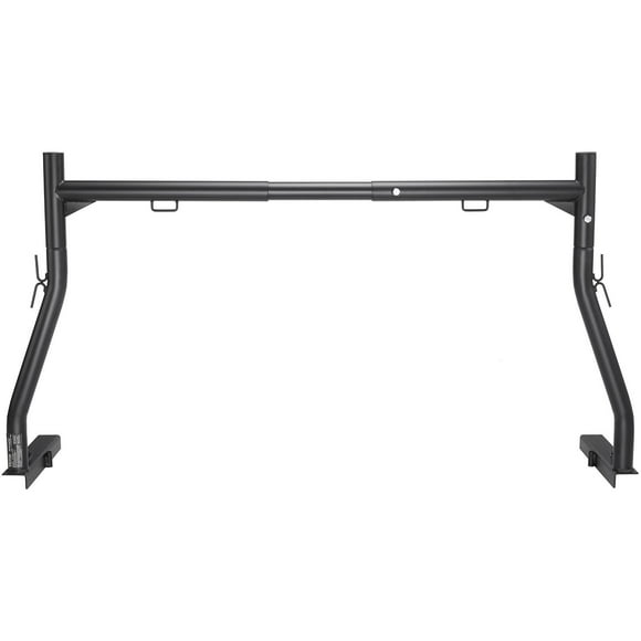 800LB Capacity Extendable Truck Bed Rack, 46-71in Steel Ladder Rack for Kayak, Ladder, Lumber  No-Drill J-Hooks, Heavy Duty