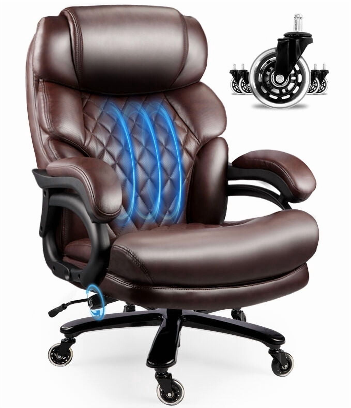 800LBS Big and Tall Office Chair for Big and Tall Individuals, Durable Chair with High Back, Extra Wide Seat and Adjustable Lumbar, Large Computer Desk Chair Comfortable for Home Office