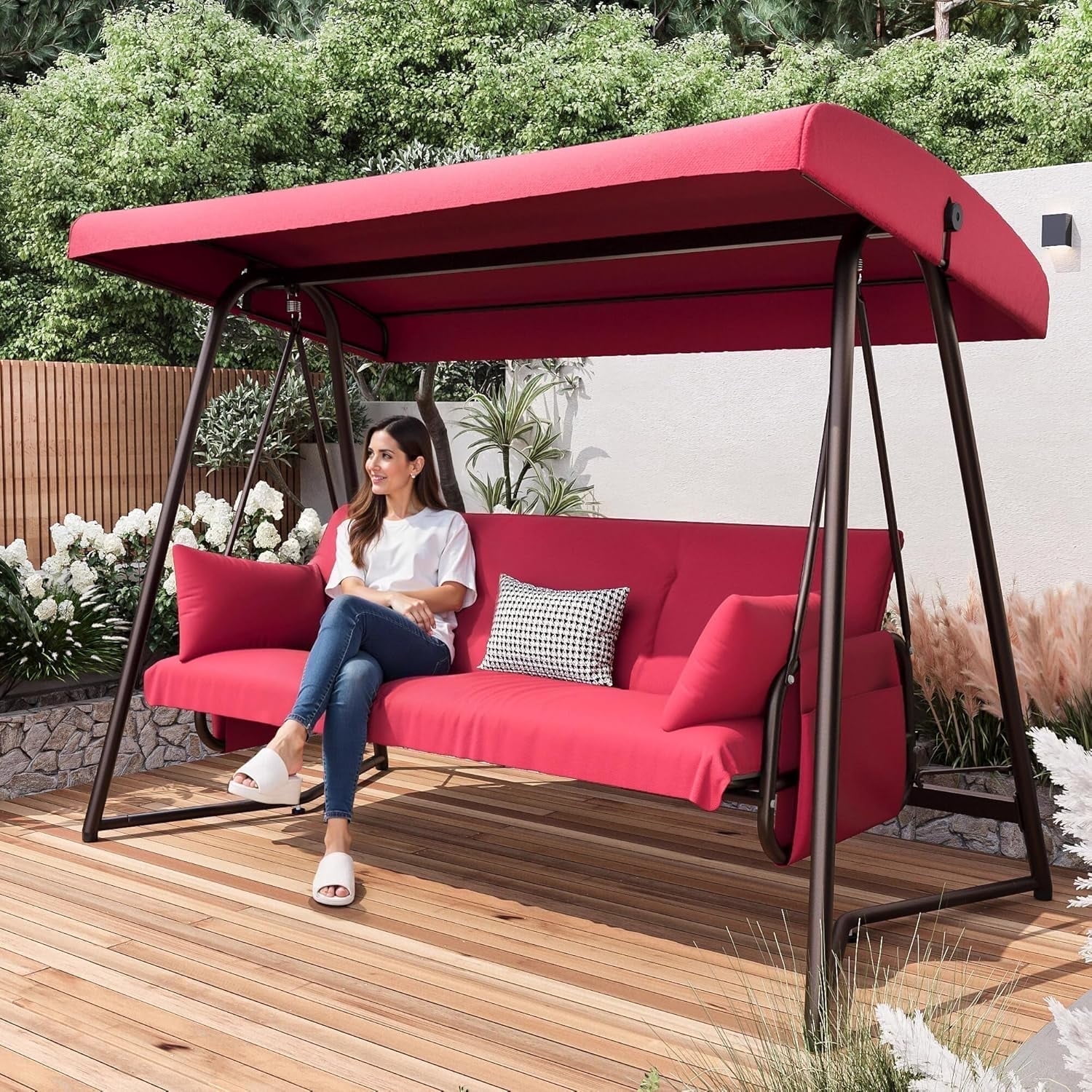 【Adul】PATIO Autlaycil 9ft Outdoor Patio Umbrella, Waterproof, Fade