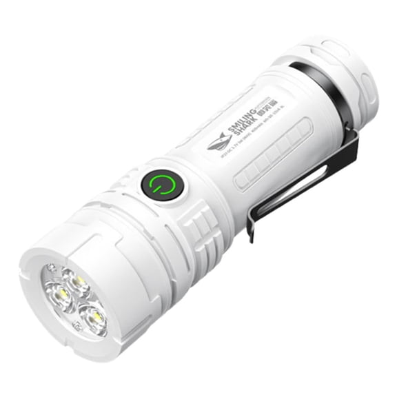 800LM Tactical LED Flashlight with Metal Clip, 3-Mode USB Rechargeable Super Bright Torch