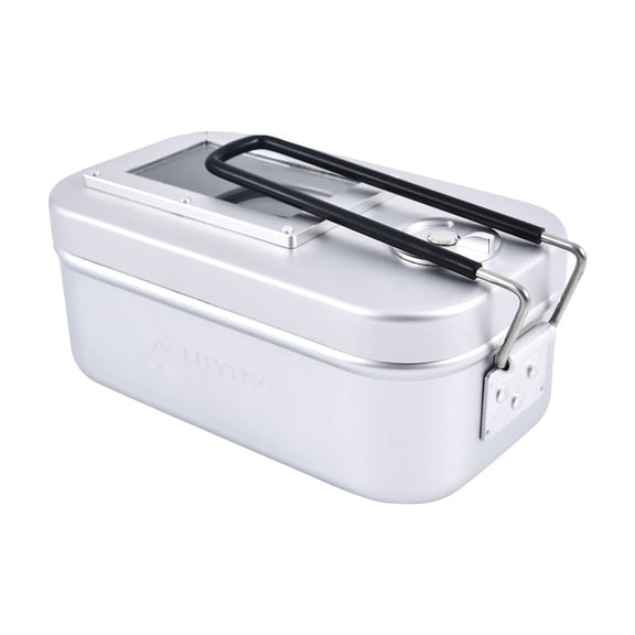 800ML Aluminium Outdoor Camping Mess Tin - Visible, Adjustable Pressure Lunch Box & Camping Cookware  for picnics and mountain climbing