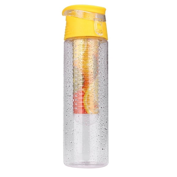 800ML Fruit Infuser Water Bottle 1PC Yellow, Outdoor Sports Lemon Infusing Water Cup, Health Hydration Maker for Gym Camping Travel Daily Use Clearance Sale