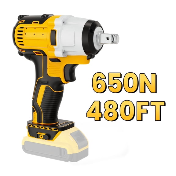 800Nm Brushless Impact Wrench & Hammer Drill Kit, Compatible with Dewalt 20V Battery, 1/2" High Torque, 3-Speed LED Light, for Auto Repair & Home Improvement