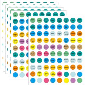 800PCS Essential Oils Labels for Bottle Caps | 1/2 Inch Circle Bottle Cap Lid Stickers for Essential Oil, Multicolor Organization Labels for Rollerball Aromatherapy Bottles