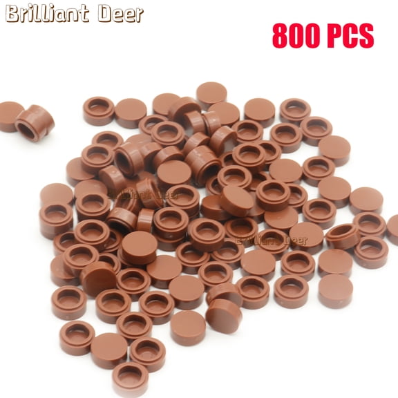 800PCS FLAT Tile 1x1 Dots Round Bricks 35381 98138 MOC DIY Building Blocks Parts for Mosaic Portrait Art Design Children Toys