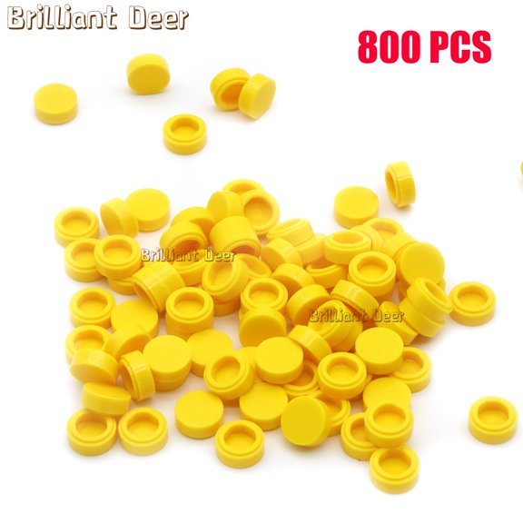 800PCS FLAT Tile 1x1 Dots Round Bricks 35381 98138 MOC DIY Building Blocks Parts for Mosaic Portrait Art Design Children Toys